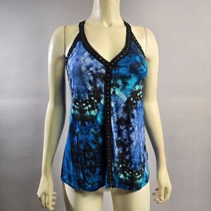 Sparkle Small Blue Tie-Dye Women's Top R1
